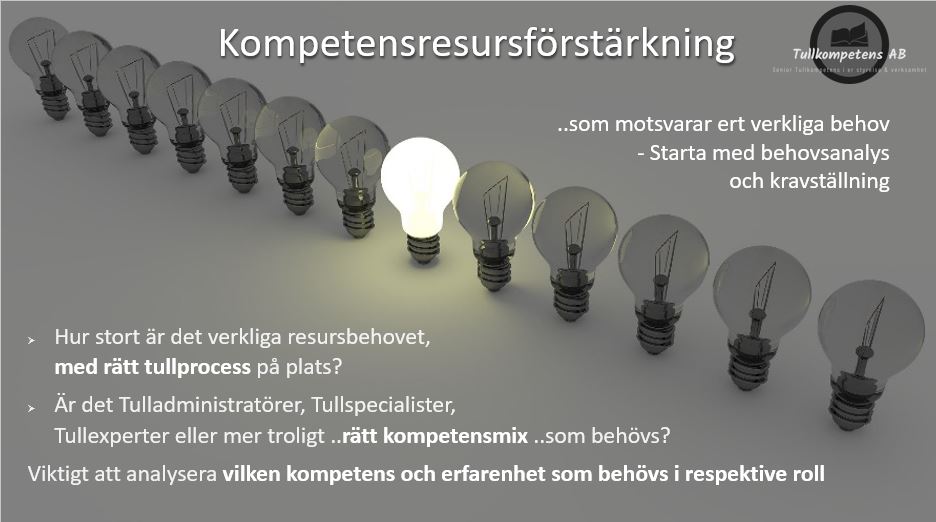 Tullkompetensresursförstärkning